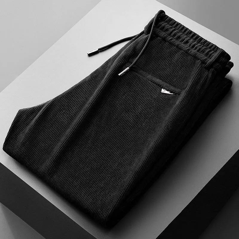 Corduroy Pant Warm - Heren corduroy broek met elastische tailleband,